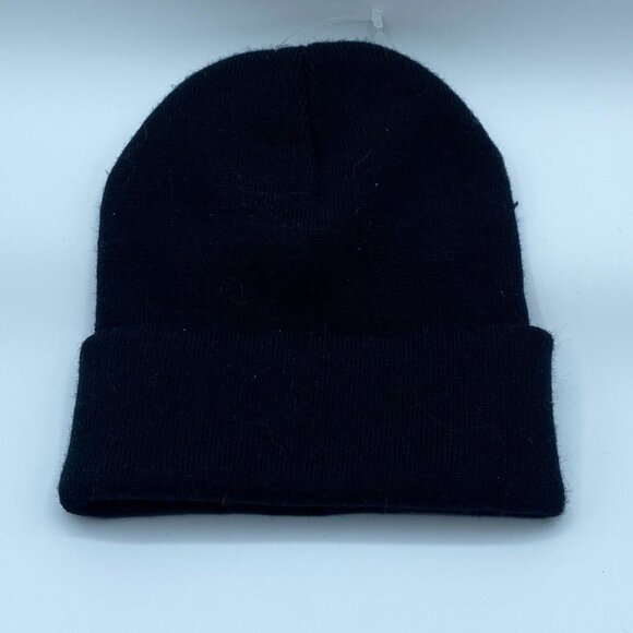 Urban Outfitters Embroidered LOVE Knit Beanie Black Unisex OS NWOT - Picture 3 of 4